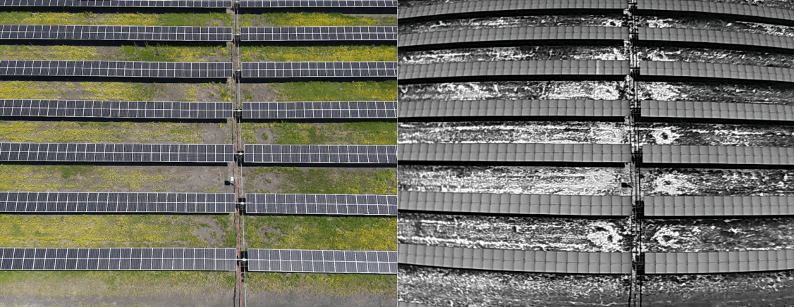 Dock Solar Inspection - RGB and IR comparison