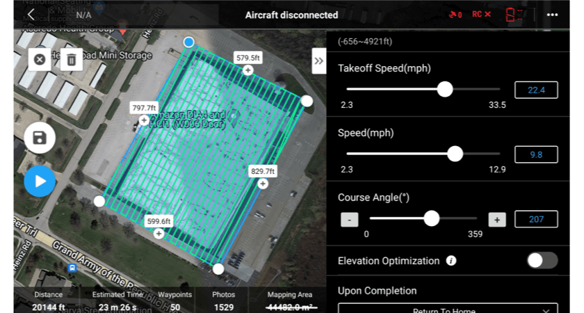 Roof Inspection Workflow 5 - Flight Speed