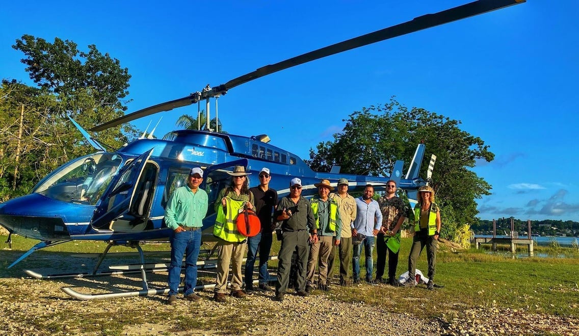 Team departing for El mirador