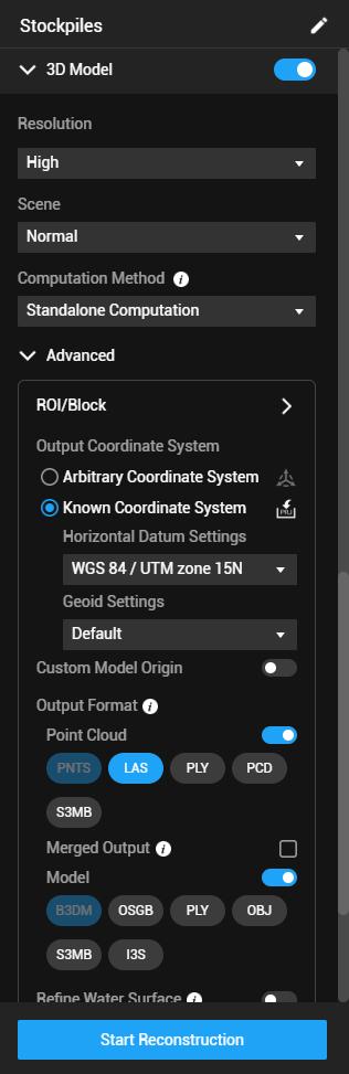 Stockpile Measurements with DJI Enterprise Drones and DJI Terra - Terra Select File Types