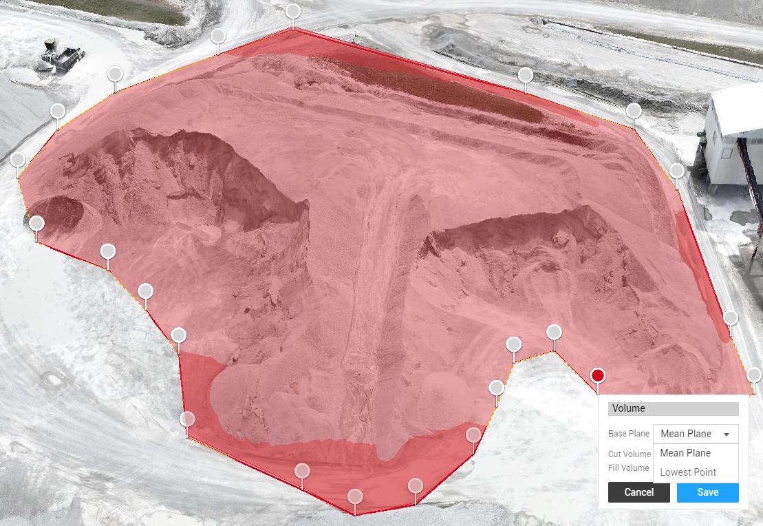 Stockpile Measurements with DJI Enterprise Drones and DJI Terra - Base Plane 2
